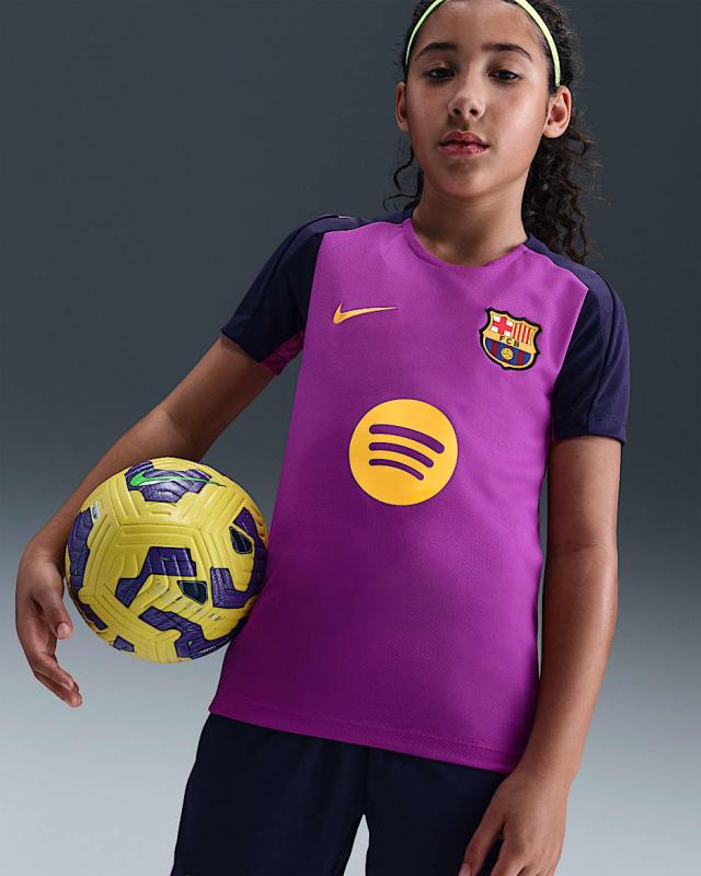 FC Barcelona Strike Big Kids' Nike Dri-FIT Soccer Short-Sleeve Top