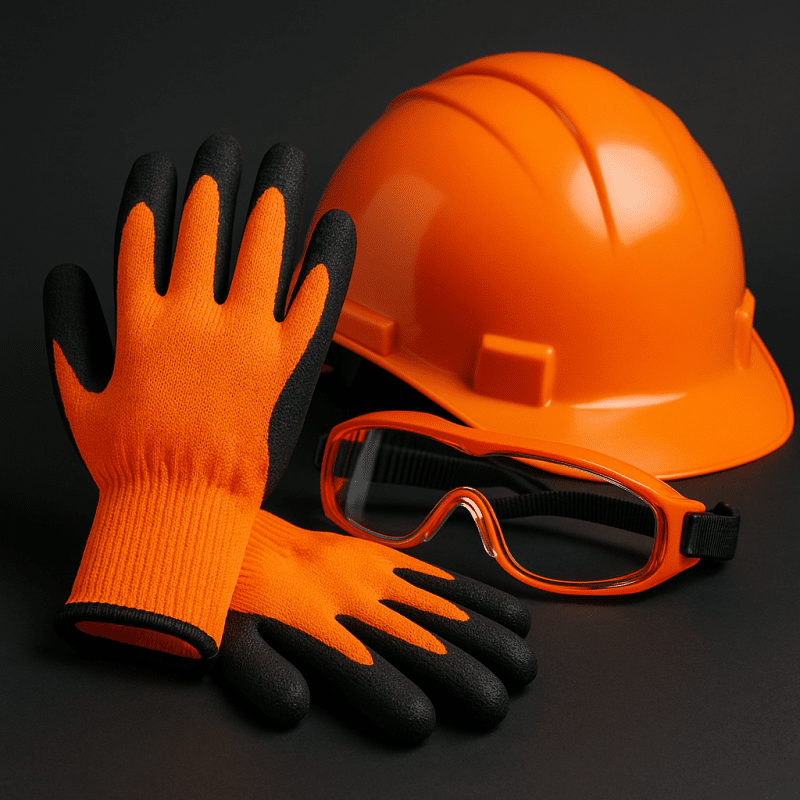 safety gloves and gear