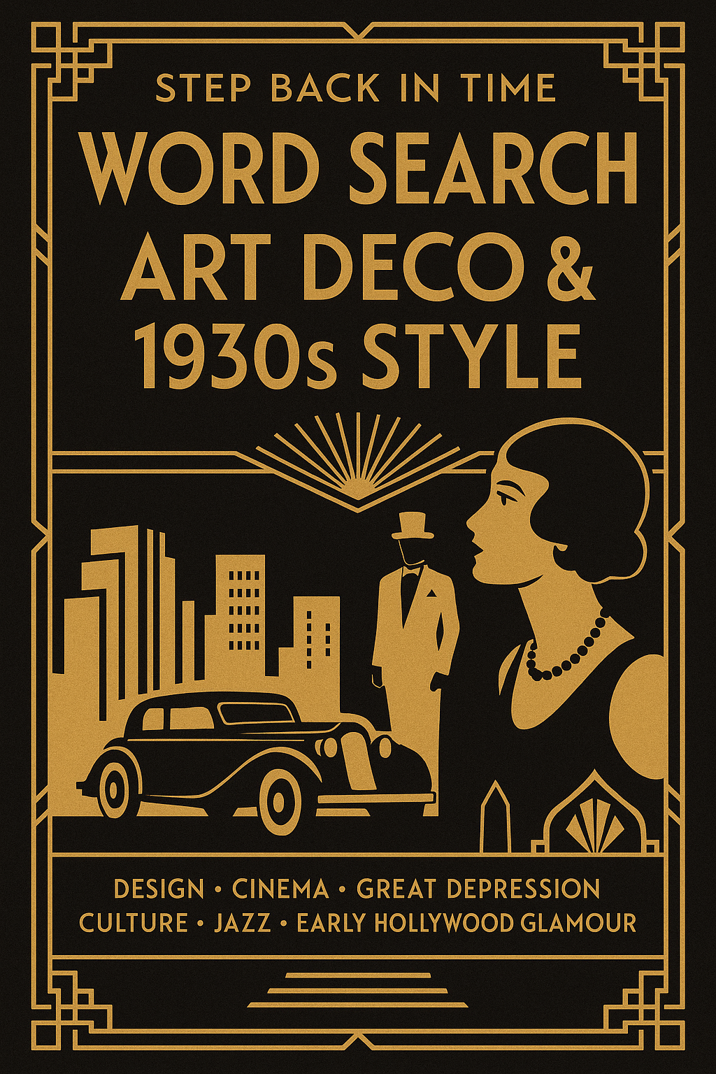 Art Deco & 1930s Style Word Search