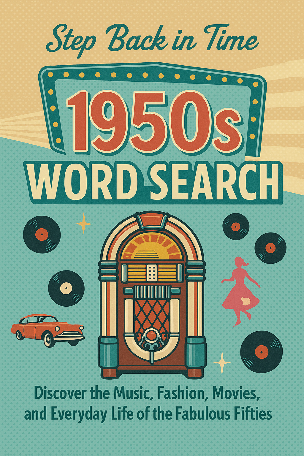 1950s Word Search Puzzle Book