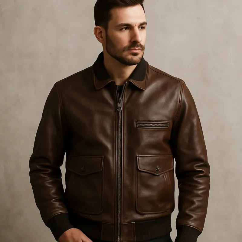 Bomber Leather Jackets for Men – Classic, Stylish & Timeless Design