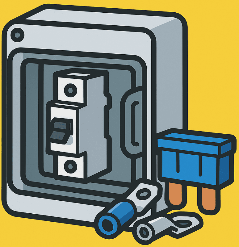 DC Breakers, Fuses & Enclosures