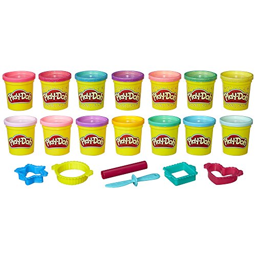 Sparkling Play-Doh Set: 14 Non-Toxic Modeling Cans