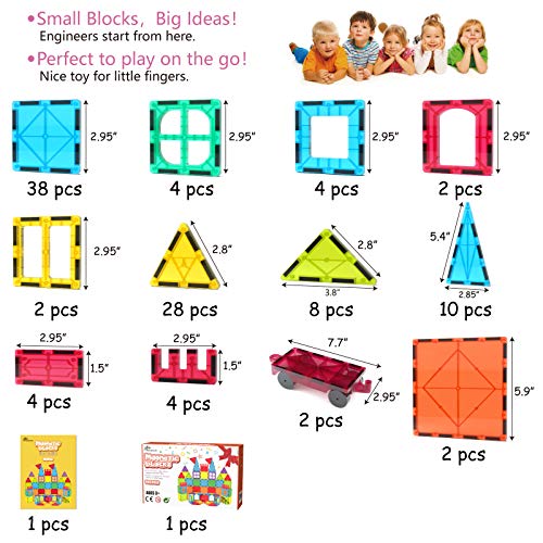 Magnetic Tile Building Set for Toddlers and Kids