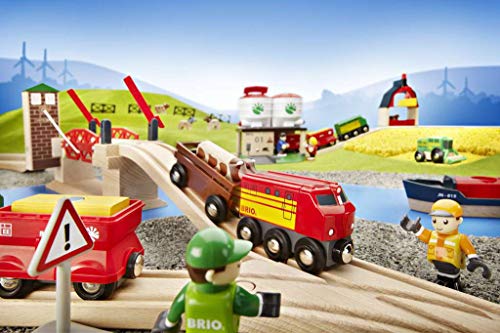 BRIO Lifting Bridge | Toy Train Accessory, Red