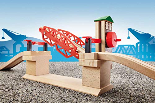 BRIO Lifting Bridge | Toy Train Accessory, Red