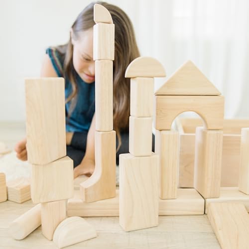 Melissa & Doug Solid-Wood Building Blocks - 60 pcs