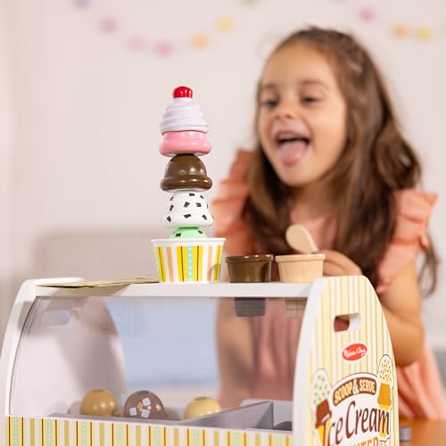 Melissa & Doug Wooden Ice Cream Counter - Educational Toys