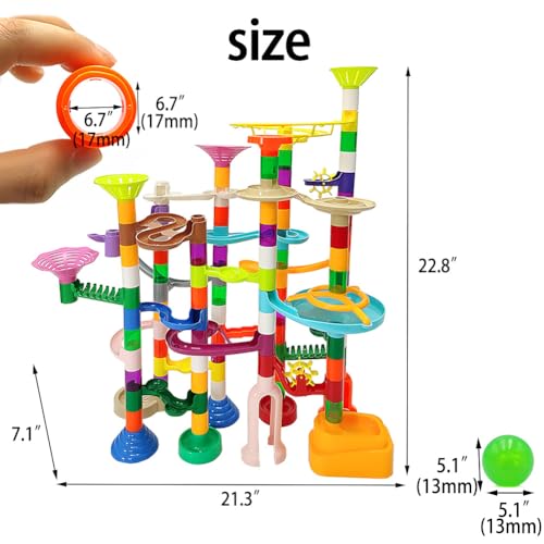 DSHMIXIA 150pcs Marble Run Building Toy - Ages 4-12