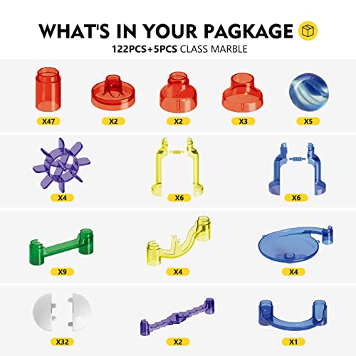 Magicfly Marble Run Set - 127 Pcs Educational Track
