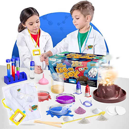 Science Kit with Lab Coat - 20+ Experiments, Ages 4-6