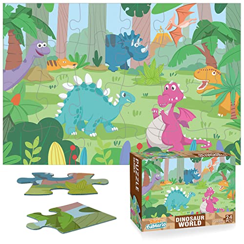 Dinosaur World Jumbo Floor Puzzles - Ages 2-5