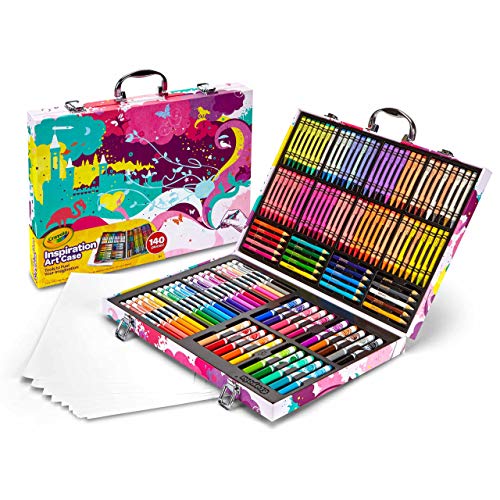 Crayola Pink Art Case - 140ct Kids Drawing Kit