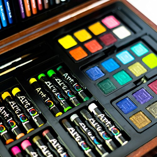 142 Pc Art Set with Wood Carrying Case