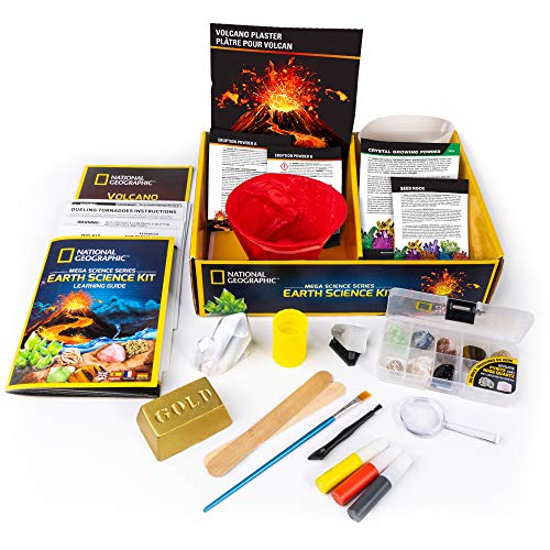 Earth Science Kit - 15+ Experiments, Crystal Growth, Volcano