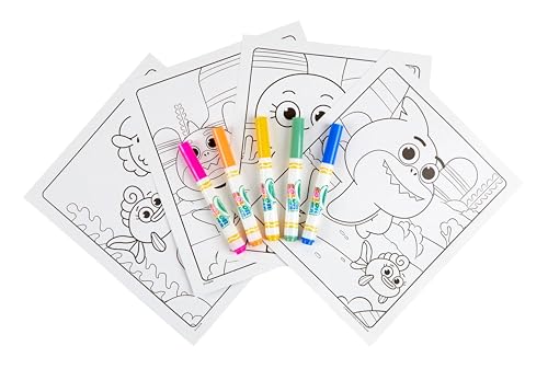 Crayola Baby Shark Color Wonder Pages: Mess-Free Toddler Coloring