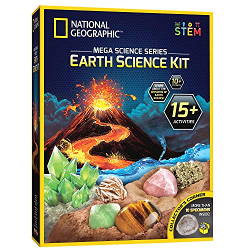 Earth Science Kit - 15+ Experiments, Crystal Growth, Volcano