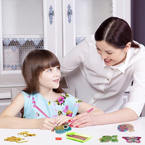 DIY Gem Keychains: Crafts for Kids (15-Piece Set)