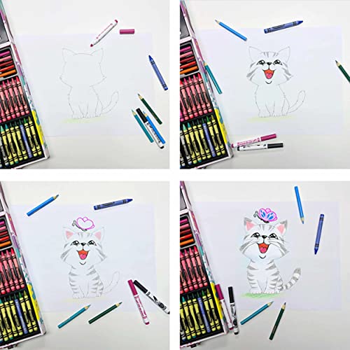 Crayola Pink Art Case - 140ct Kids Drawing Kit