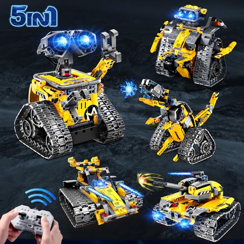 HOGOKIDS 5-in-1 Remote Control Robot Building Set