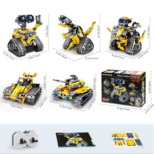 HOGOKIDS 5-in-1 Remote Control Robot Building Set