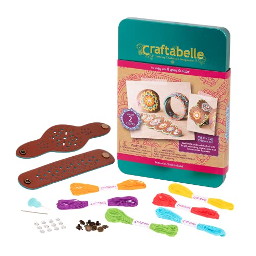 Craftabelle Leather Cuffs with Beautiful Embroidery