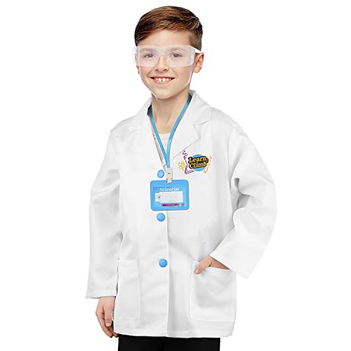 Kids Scientist Lab Coat Costume Set - Goggles & ID
