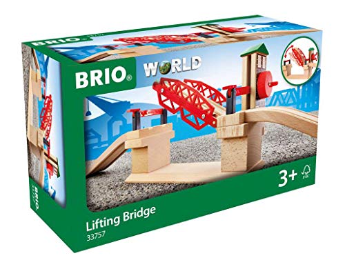 BRIO Lifting Bridge | Toy Train Accessory, Red