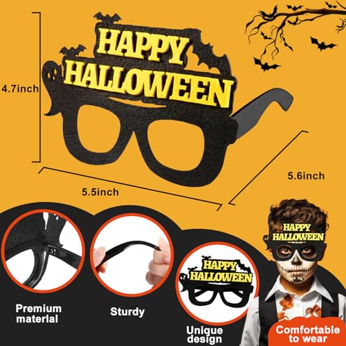 28PCS Halloween Glitter Glasses for Kids & Adults