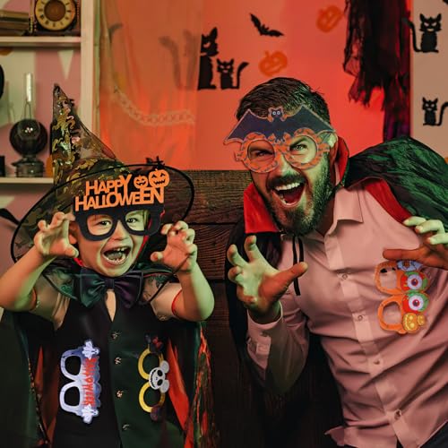 28PCS Halloween Glitter Glasses for Kids & Adults