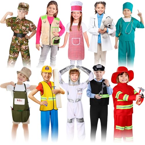 10-Set Dress-Up Costumes for Kids Ages 3-8