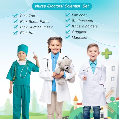10-Set Dress-Up Costumes for Kids Ages 3-8