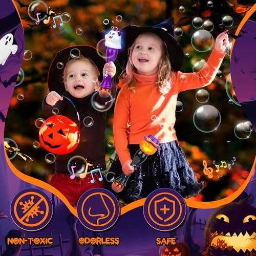 Halloween Bubble Wand Set with LED & Music