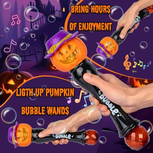 Halloween Bubble Wand Set with LED & Music