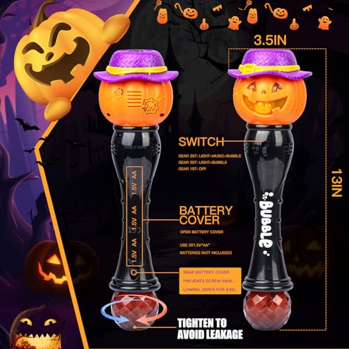 Halloween Bubble Wand Set with LED & Music