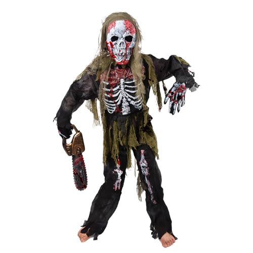 Kids Zombie Costume Set with Chainsaw Toy