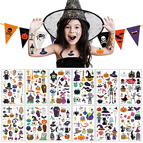 Halloween Temporary Tattoos for Kids - 360 Assorted Tattoos
