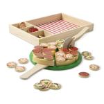 Wooden Pizza Play Food Set - 36 Toppings