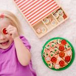 Wooden Pizza Play Food Set - 36 Toppings