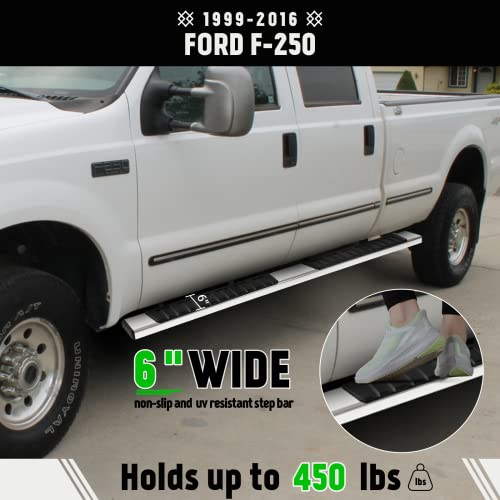PZ 6" Stainless Steel Running Boards for Ford Super Duty