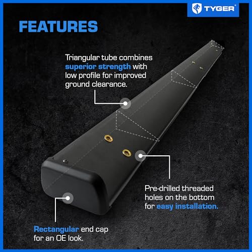 Tyger Auto 4" Riser Running Boards for Dodge Ram