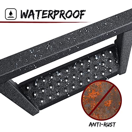 Textured Black Drop Down Running Boards for Ram