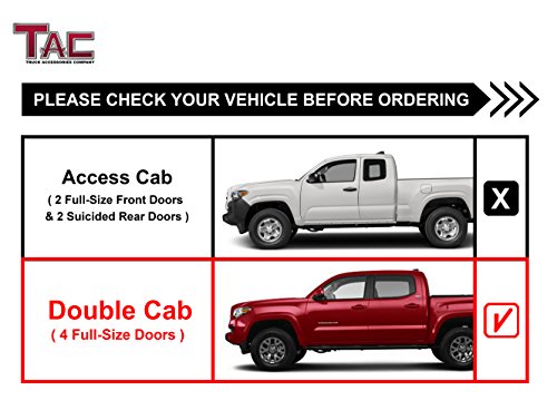 TAC 3" Black Side Steps for Toyota Tacoma