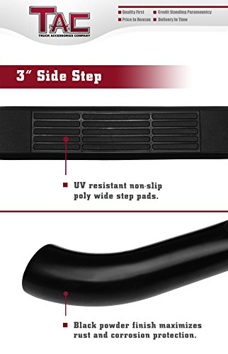 TAC 3" Black Side Steps for Toyota Tacoma