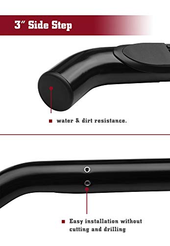 TAC 3" Black Side Steps for Toyota Tacoma