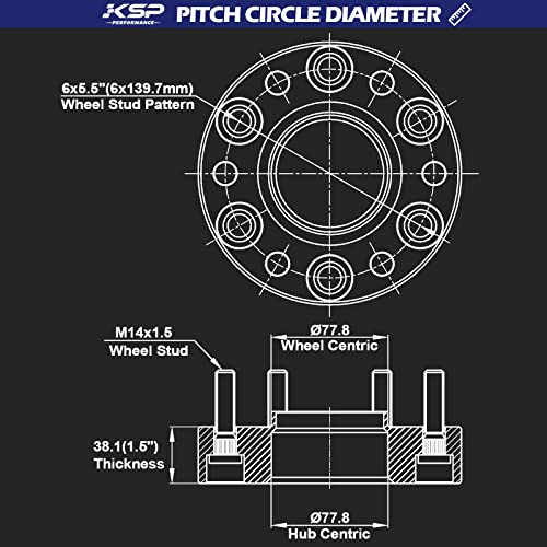 KSP 6X5.5 Wheel Spacers for Ram 1500