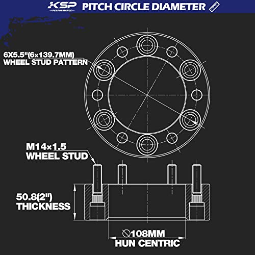 KSP 2" Wheel Spacers for Chevy Silverado/GMC