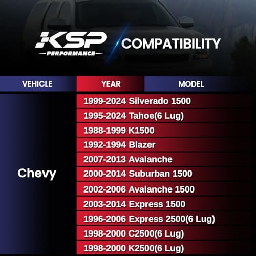 KSP 2" Wheel Spacers for Chevy Silverado/GMC