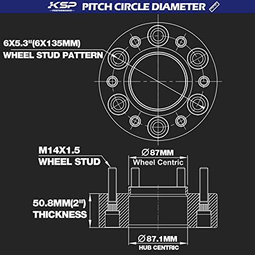 KSP 2" Wheel Spacers for Ford Lincoln Trucks