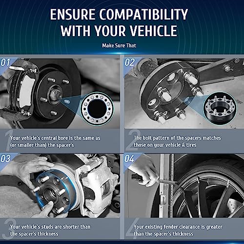 8x6.5 Wheel Spacers for Dodge Ram & Ford F250